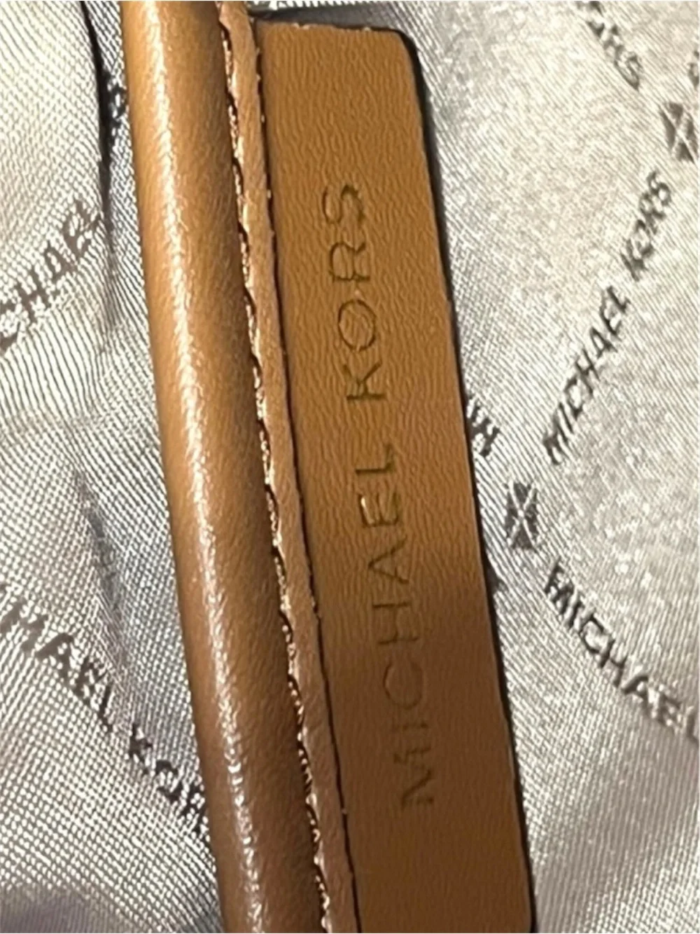 🔴 Michael Kors Jet Set Signature Tote Bag – Brown/Acorn – Preowned